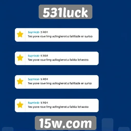 Experiência do usuário no 531luck é avaliada positivamente